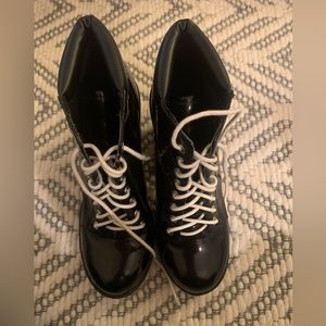 H&M Heeled Lace Up Combat Boots
